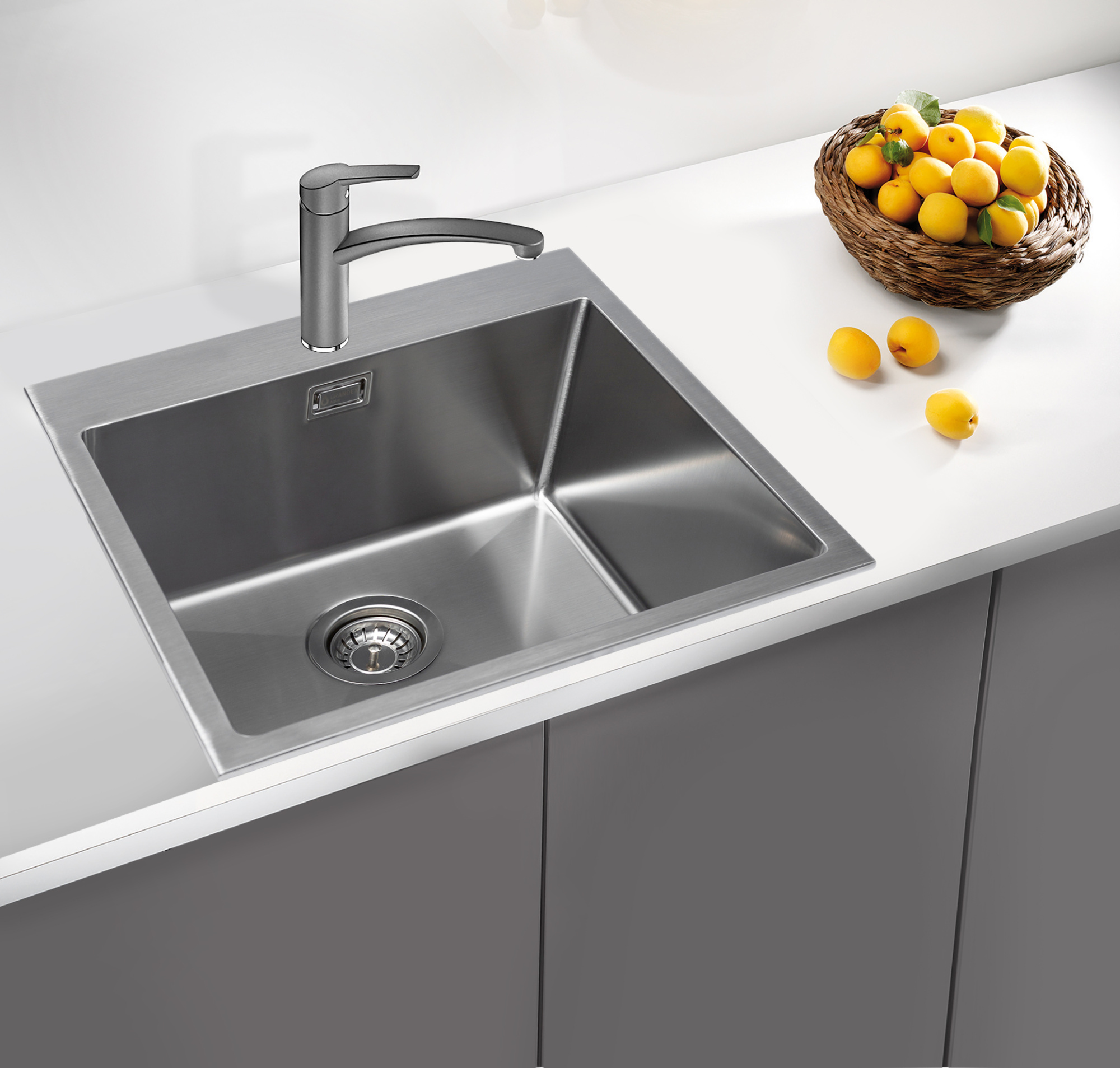 Мойка Grandex Aqua ELEGANCE 50 505х505х250, сифон в комплекте (400331)
